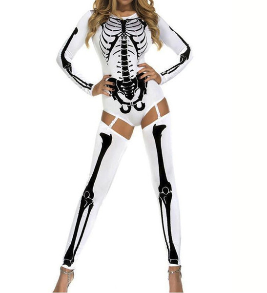 Fashion 3D Printed Pattern Skeleton Catsuit Costume