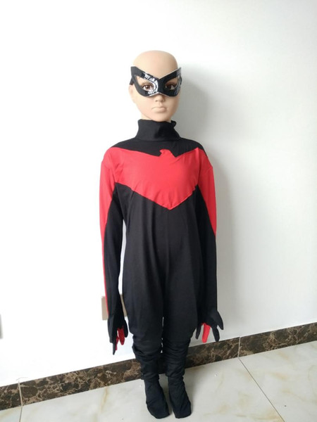 Brand Custom Made Comics Young Justice Nightwing Costume Spandex Lycra Zentai Adult kids Halloween Anime Cosplay Costume