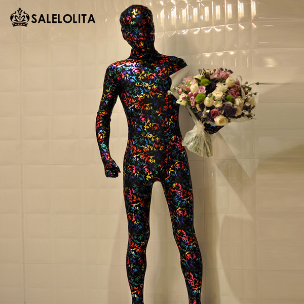 2016 Newest multicolor Lycra Full Body zentai catsuit halloween Party Costume 3D printing