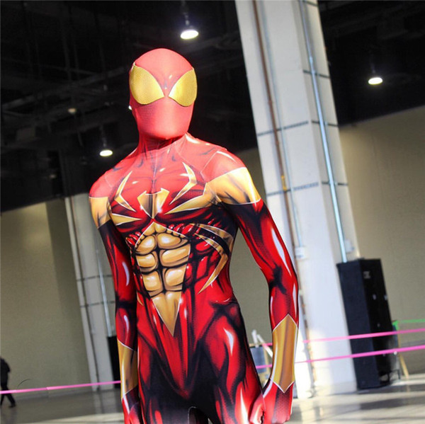 Avenger Spider Hero Catsuit Costumes Lycar Spandex Elastic Printing One Piece Costume Halloween Marvel Theme Costume