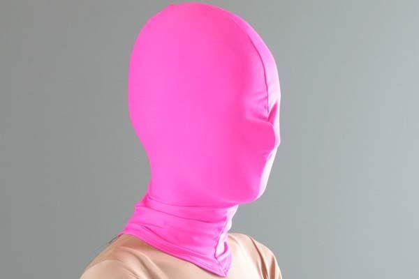 NEW Rose Red Lycra Spandex Zentai Mask Lycra Zentai Hood