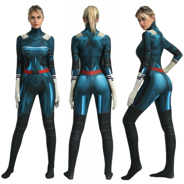 Anime Women My Hero Academia Deku Cosplay Costume Halloween Lycar Spandex High Quality Zentai Bodysuit Catsuit Jumpsuit Uniform Suit