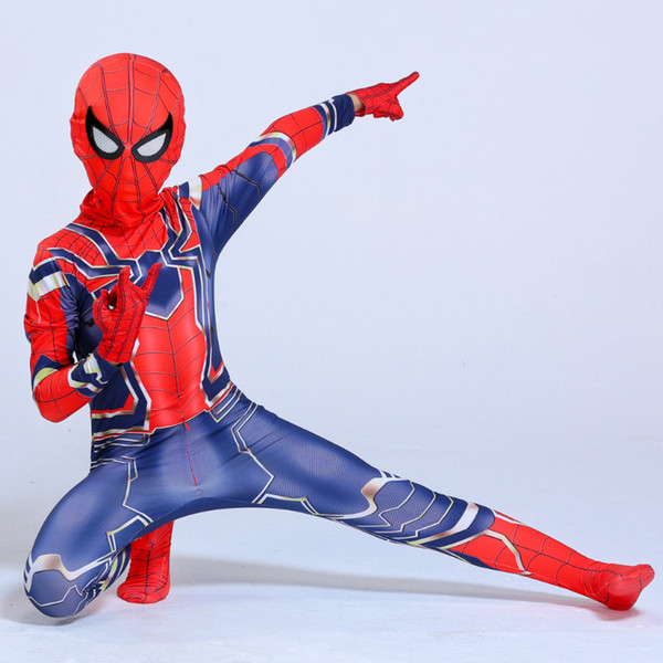 Hot Kids Halloween Mascot Spiderman Costumes Halloween Children's Clothing Children Spider-Man Costume Gift for kids Free Shipping