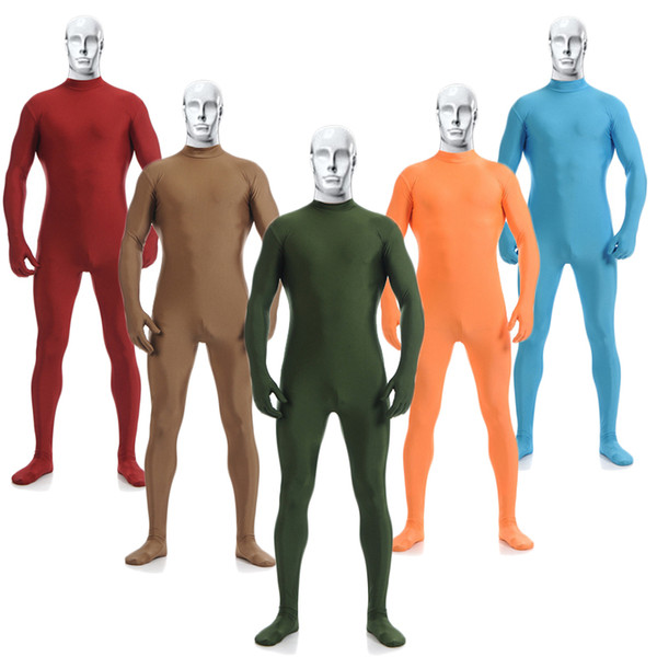 Adult Men Kids Boy Cosplay Halloween Party Show Without Hood Zentai Jumpsuit Bodysuit Suit Unitard Plugsuit