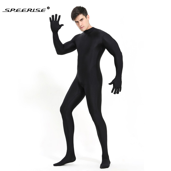 SPEERISE Adult Black Full Body Zentai Lycra Spandex Unitards Men One Piece Second Skin Women Tights Zentai Cosplay Costumes