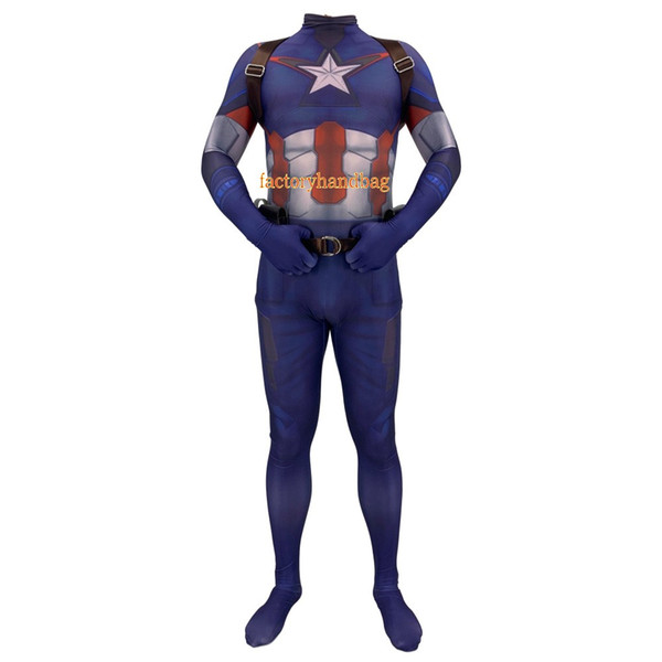 Cosplay Costume lycra Spandex Zentai Tight Avengers 4 Anime Costumes Captain America Anime Costumes Halloween Anime Costumes Children Adults