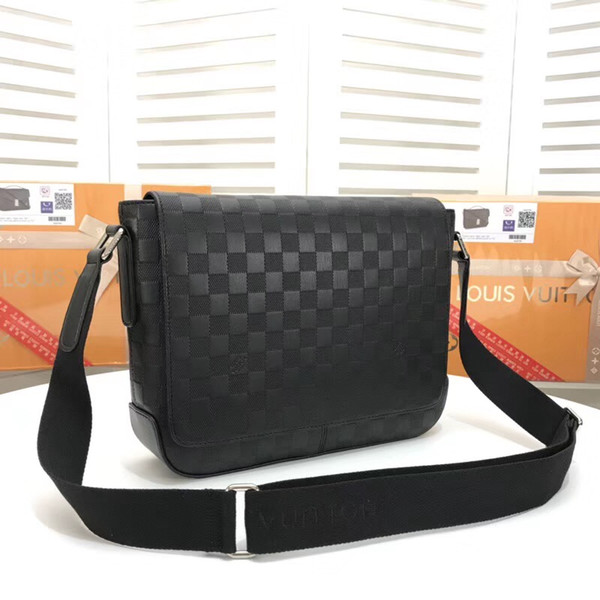 #6703 5A Plaid package Damier Infini L Fashion Men Crossbody Bag V Outdoor Postman Shoulder Bags Cross Body Bag