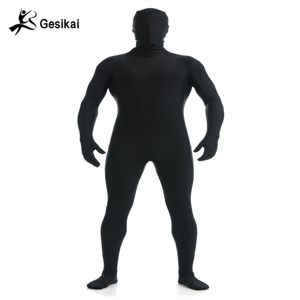 Gesikai Men's Spandex Zentai Lycra Full Bodysuit Men's Zentai Suit Custom Second Skin Tights Suit Halloween Costume