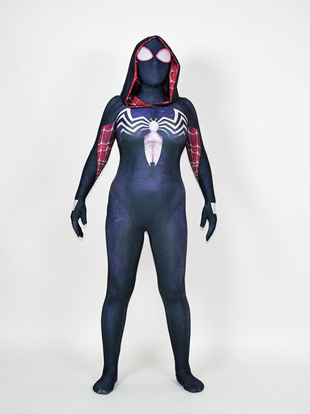 Halloween Women Gwen Venom Spiderman Superhero Cosplay Costume Lycar Spandex High Quality Zentai Bodysuit Party Catsuit Jumpsuit