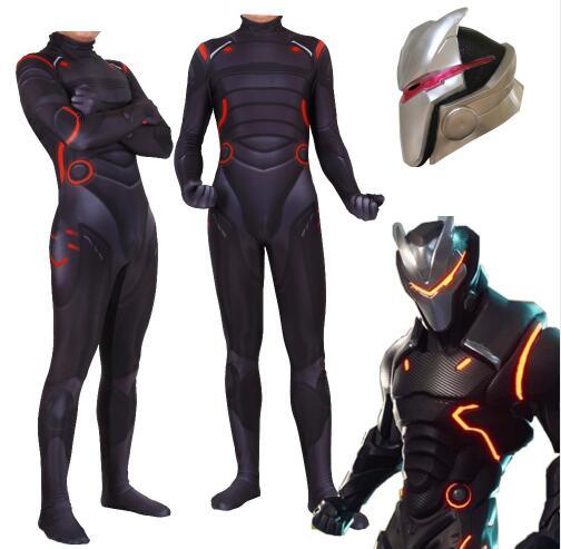 Adult Kids Game Cosplay Costume Omega Oblivion link Zentai Bodysuit Suit Jumpsuits Led Mask Halloween GOOD