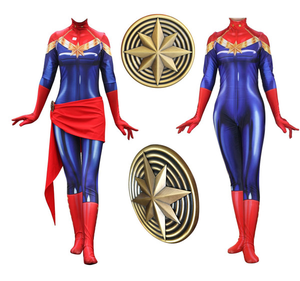 Women Halloween Cosplay Clothes Catsuit with Badge women sexy skinny Jumpsuit Party Costumes Free Shipping