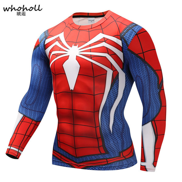 3D The Flash League T-shirt Ride Quick Dry Long Sleeve T-shirt Zentai Male Compressed Tights Tops