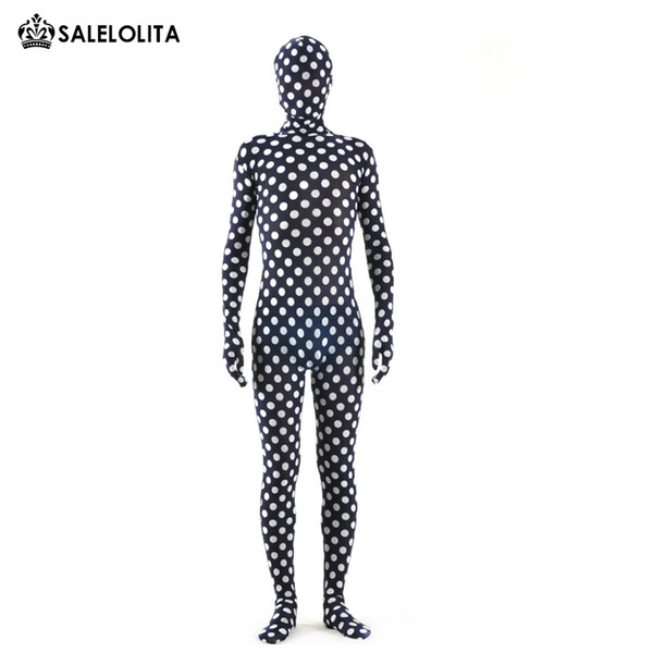 Amazing Checker Pattern Full Body Catsuit Women Plaid Printed Sexy Zentai Suit Halloween Costumes