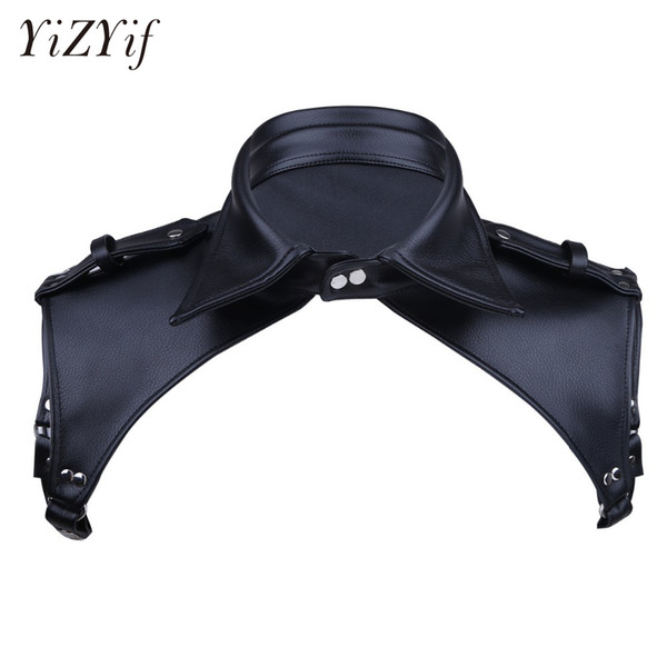 Fetish Harness Men Shoulder Press Arnes Hombre BDSM Body Chest Harness Zentai Lapel Bondage Gay Costume Press Buttons Lingerie