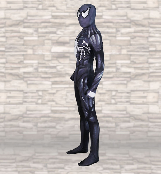 Venom Spiderman Costumes Custom 3D Printed Symbiote Spider-Man Lycra Cosplay Costume Zentai Spidey Suit bodysuit for Adult