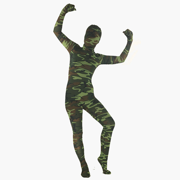 5 Styles Halloween Costumes Animal Zentai Clothes Young Adults Womens Camouflage Fitness Suits Performance Dancewear Size:S-XXL