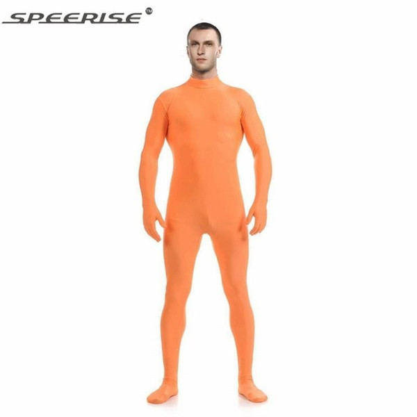 Turtle Neck Second Skin Tight Unitard Man Full Body Stretch Black Lycra Spandex Zentai Suit Costume Dancewear