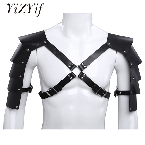 YiZYiF fetish Zentai Harness Men Body Chest Harness Gay BDSM Belt Bondage Pirate chest Costume With Armor Buckle Sexy Lingerie