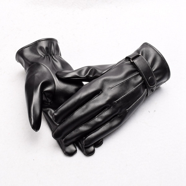 1 pair Adult Men Black PU Gloves Adult Anime Cosplay Hand Wear Accessory Fast Shipment High Quality