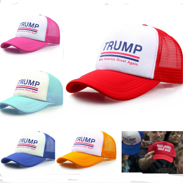 Donald trump's Mesh Cap Unisex Casquette Baseball Cap Keep America Great 2020 Hat Designer Trump Summer Mesh Sports Snapback GolfCaps B52002