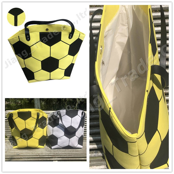 Large Capacity Sports Handbag Designer Soccer Football Print Storage Bags Women Canvas One Shoulder Spherical Bag Ladies Big Tote Hot A52004