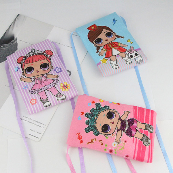 Surprise Girls Mini Wallet Cartoon Princess Girls Coin Purse Zipper Small Square Bag Key Case Teenager Kids Portable Handbags C51704