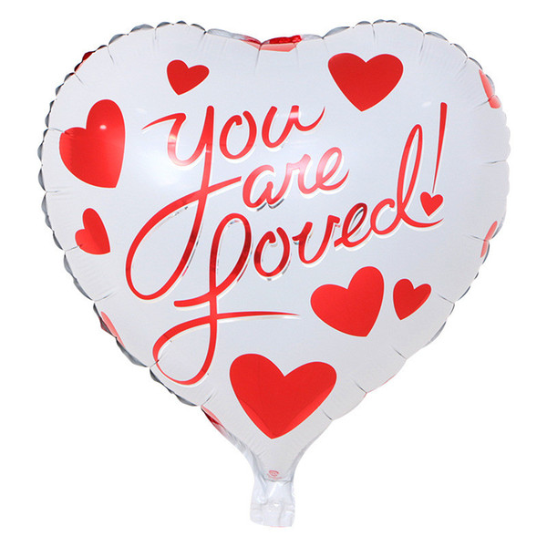 2019 Valentine's day love heart Balloon Printed Wedding balloons Festival Party Supplies Decoration Wedding I LOVE YOU Metallic Balloons