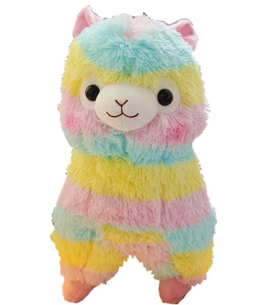 20cm Cute Rainbow Llama Alpacasso Stuffed Doll Kawaii Animal Alpaca Soft Plush Toys for Kids Christmas Birthday Gifts 