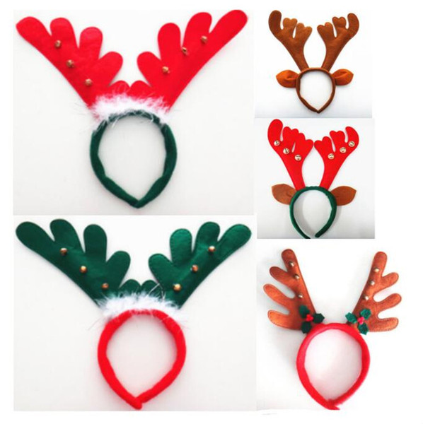 Christamas deer antler hair sticks Kids Hairband Bell headbands Ear head bands for Halloween Party DIY Hair Accessories Costume Hair Clasps