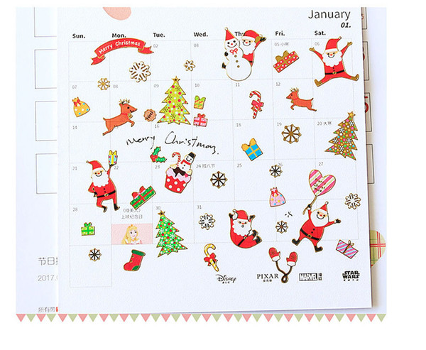 DIY Christmas Cartoon Sticker Santa Claus Wall Stickers Christmas Tree Snowman gift Paster Kindergarten Reward for kids Children PVC