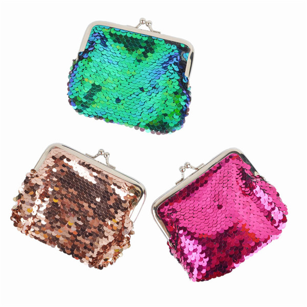 Mermaid Sequin Coin Pocket Mermaid Magic Glitter Little Evening Clutch Bag Mini Wallets Handbag Fashion Girls Purse Cartoon Gifts For Kids