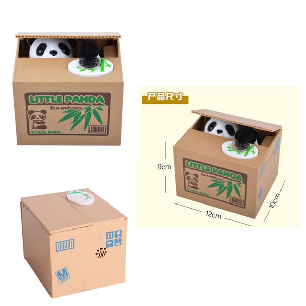 5Color Panda Money Saver Toy Automatic Stole Piggy Bank for Coins Mouse Pig Robotic Panda Intelligent Coin Bank Gifts Kid Christmas Gift Box