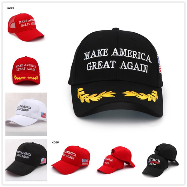 Make America Great Again Unisex Hats Donald Trump 2020 President Republican Caps Embroidery Letter Adjustable Cotton Baseball Caps Hot A5707