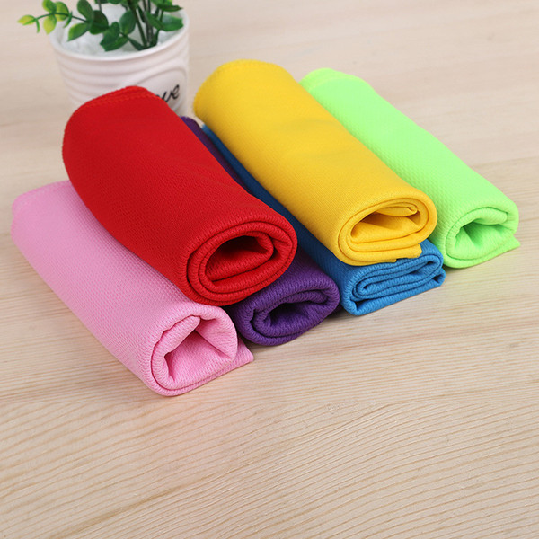 90*30cm Ice Cold Towel Outdoor Single Layer Scarves Summer Sunstroke Sports Exercise Cool Quick Dry Soft Breathable Cooling Towels DHL A5802