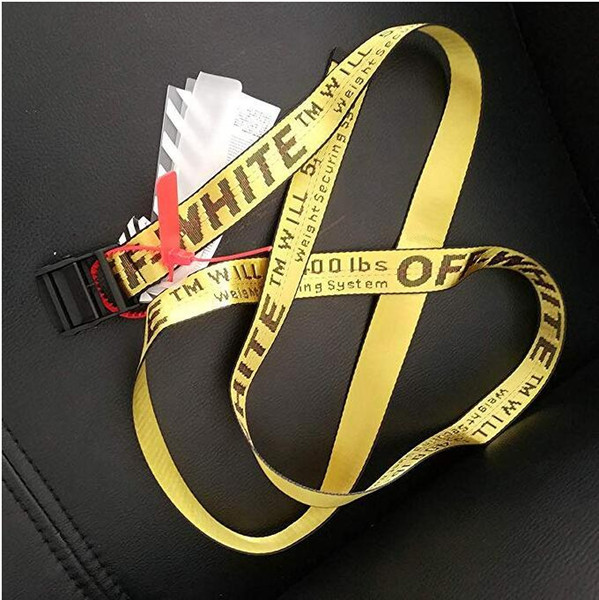 17ss INDUSTRIAL Paris yellow belt WHITE print men women Costumes Cosplay Belts Canvas 
8000
embroidered mens belt 365