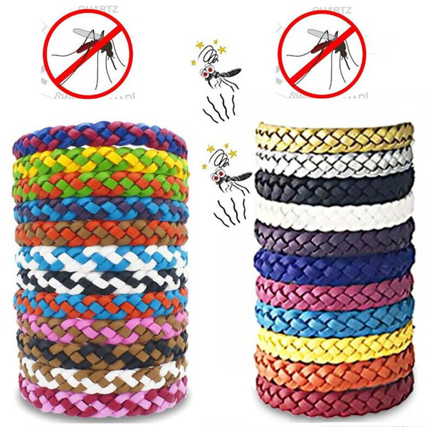 Mosquito Repellent Leather Bracelet Anti-mosquito Woven Wristband Insect Repellent Band Pest Control Bug Insect Protection Bracelet A5904