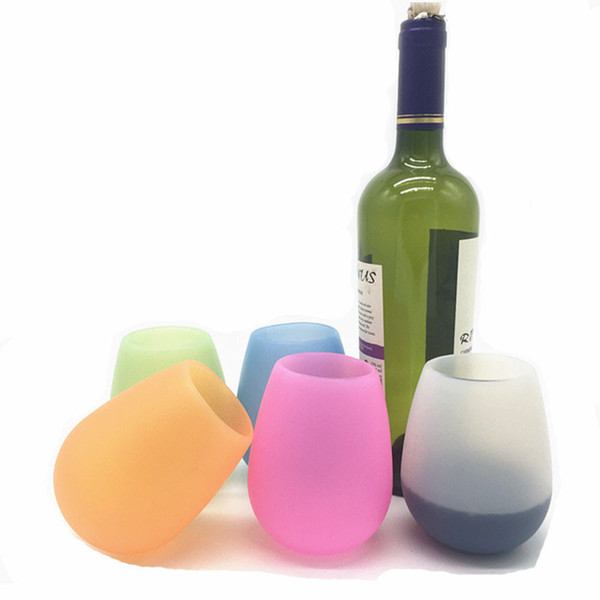 Silicone Red Wine Glass Folding Water Cup Foldable Outdoor Travel Party Barbecue Camping Portable Mugs Unbreakable Beer Glass 300 400ml Mugs