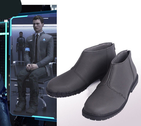 Detroit Become Human Connor Cosplay Boots Shoes Cos Shoes