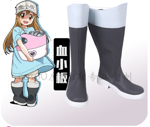 Cells At Work Hataraku Saibou Platelet Black Cosplay Boots Shoes