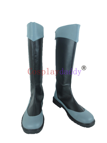 Mobile Suit Gundam 00 Tieria`Erde Halloween Long Cosplay Shoes Boots H016