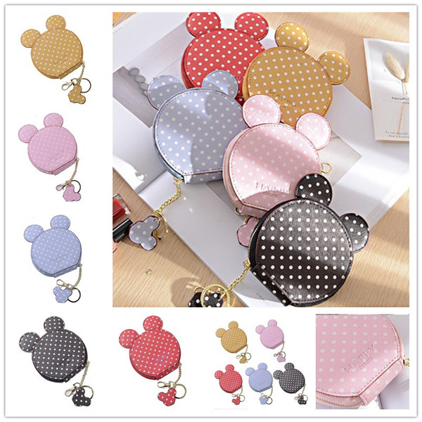 Happy Dream Dot Cartoon coin purse Cute Mini Bag Wallet Ladies Brand Luxury ear Designer Zipper Pocket Cash Card Purse Pendant A521010