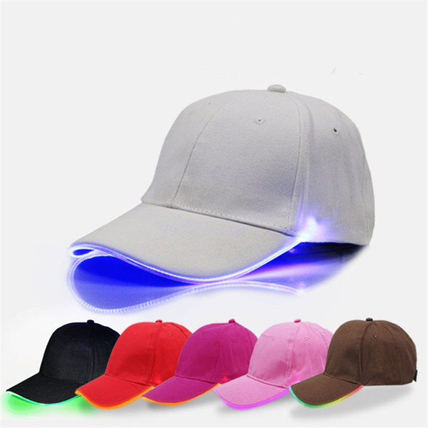 LED Baseball Caps Night Luminous Ball Hat Changing Mode Flash LED Light Snapbacks Women Men Teenage Peak Cap Sports Fishing Hats Sunhats