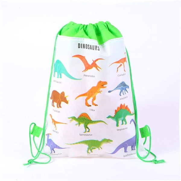 Dinosaur Canvas Drawstring Backpack Kids Children 3D Printed Non-woven Bags Pouch Draw String Bag Girls Boys Cord School Bags Backpacks 2019