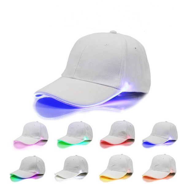 LED Baseball Cap Adjustable Ball Hats Change Mode Night Luminous Flash LED Light Snapbacks Peak Cap Sports Fishing Hats for women men Kids