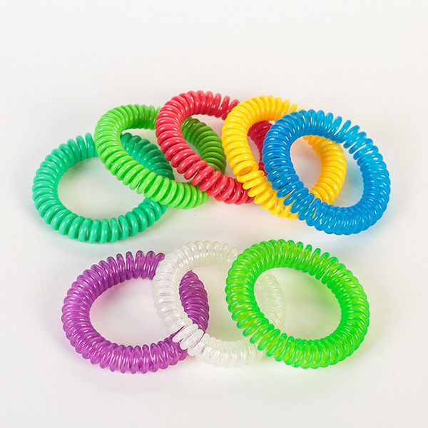 Mosquito Repellent Bracelet Stretchable Elastic Coil Spiral Hand Wrist Band Telephone Ring Chain Anti-mosquito Bracelet ECO Friendly A5905