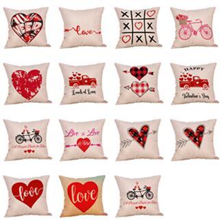 Valentines Pillow Case 23 colors Striped Plaid Letter Love print Pillow Covers Sofa Nap Cushion Cover Home Decors 23 Colors 45*45CM