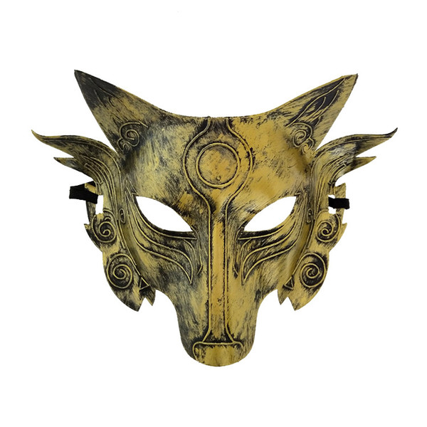 Wolf Animal Mask Festival Halloween Party Cosplay Costume Wolves Ball Bar Decoration Adult Masks Gold Silver