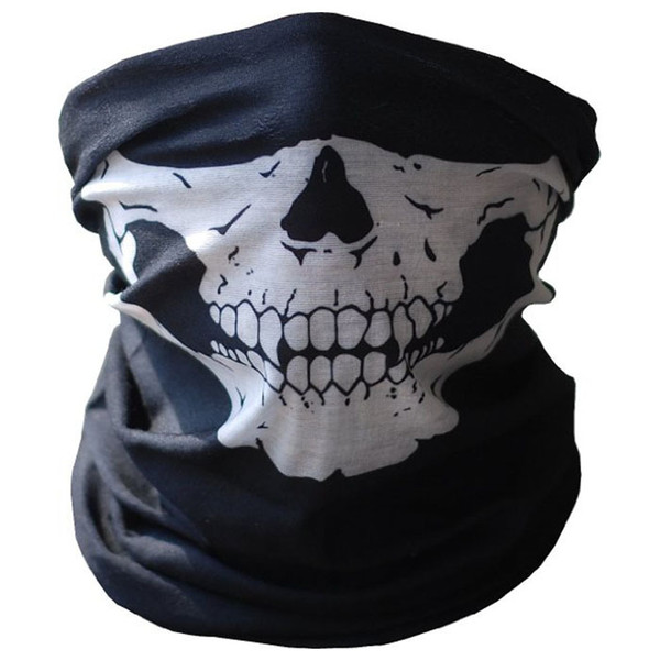 Halloween Skull Printed Funny Mask Scarf Cosplay Costume Accessories Scary Mask Party Pranks Unisex Mask Winter Windproof Scarf