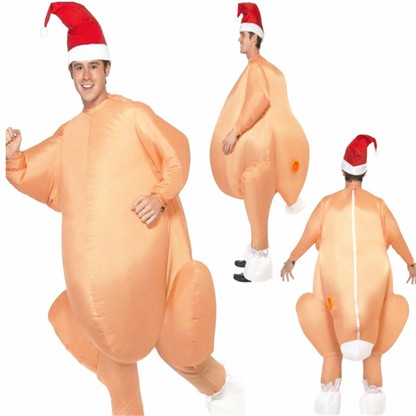 Inflatable Turkey Costume Thanksgiving Day Christmas Holloween Cosplay Party Costumes Clothes for Kids Adults 170cm NNA462