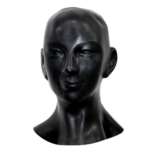 Wholesale-New plus thick 1mm Anatomical 3D mask w ears fetish latex hood Sexy rubber Smile face heavy men women